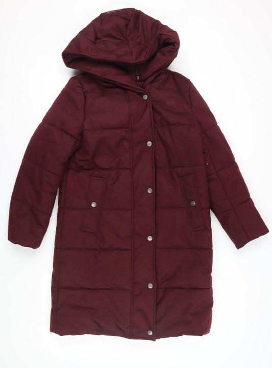 Crew Clothing Women's Red Puffer Jacket Size 8