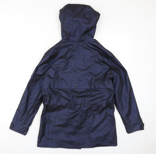 Next Women's Blue Parka Jacket, Hooded, Size 8P