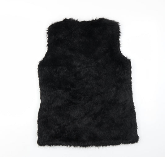Malvin Women Black Gilet Size 10 Casual Sleeveless