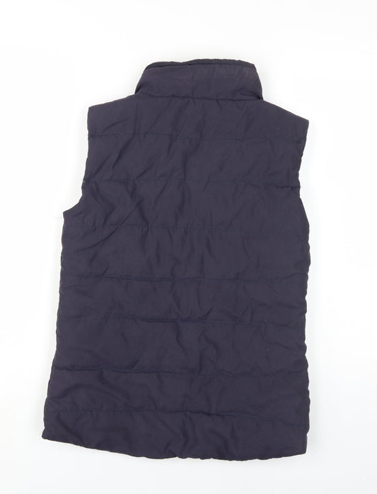 Red Fleece Women's Blue Padded Gilet Casual UK 8
