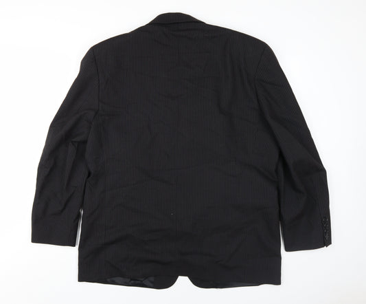 Daniel Hechter Men's Black Blazer 44 Short Striped