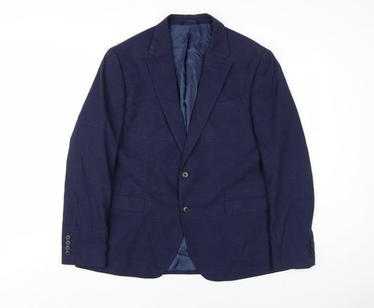 Moss 1851 Men's Blue Slim Fit Blazer 44R