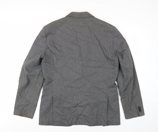 Gap Men's Grey Single-Breasted Blazer, Size M