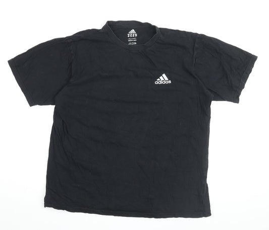 Mens UK Size M adidas Black Cotton T-Shirt