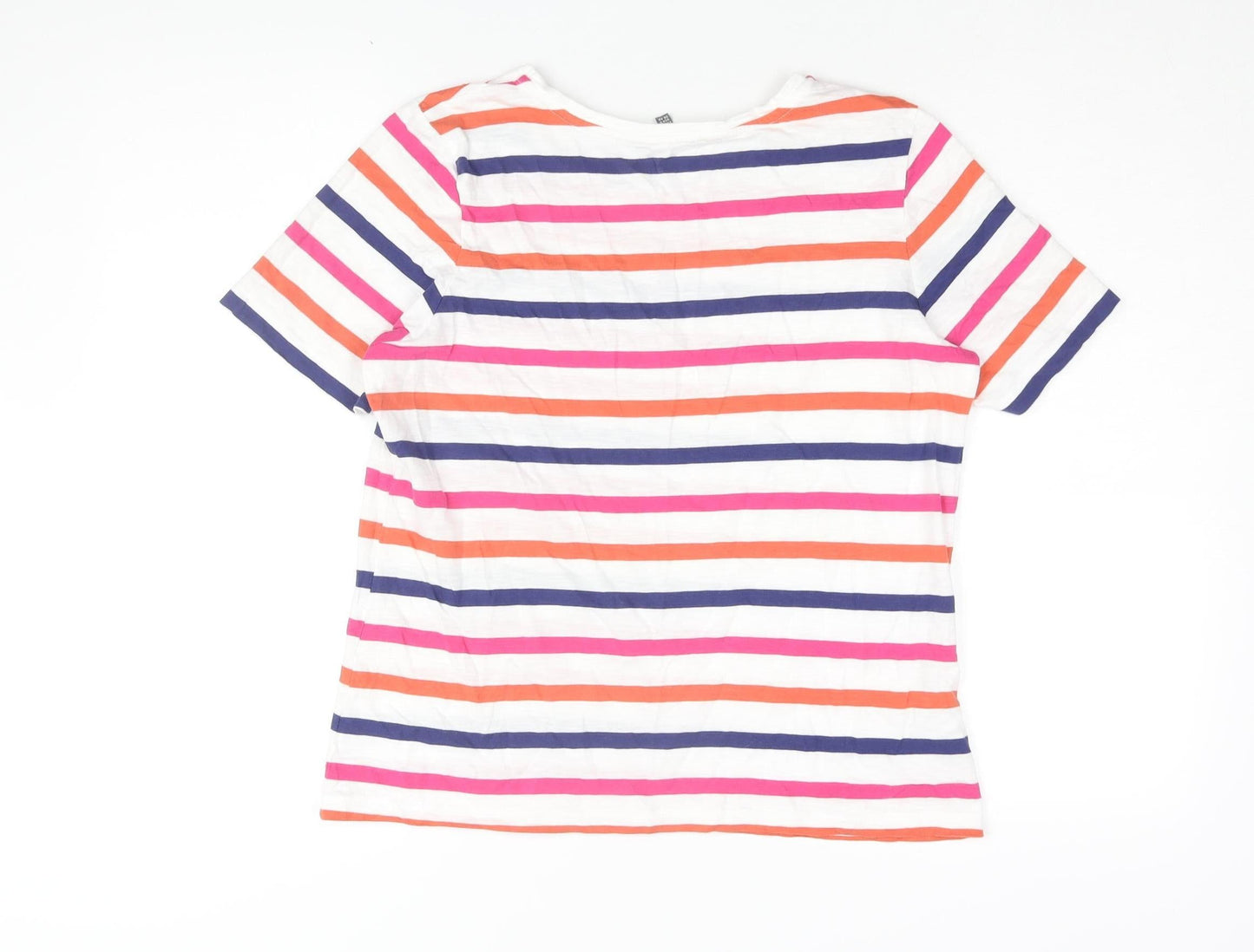 Laura Ashley Womens Multicoloured Striped T-Shirt - UK 12