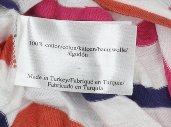 Laura Ashley Womens Multicoloured Striped T-Shirt - UK 12