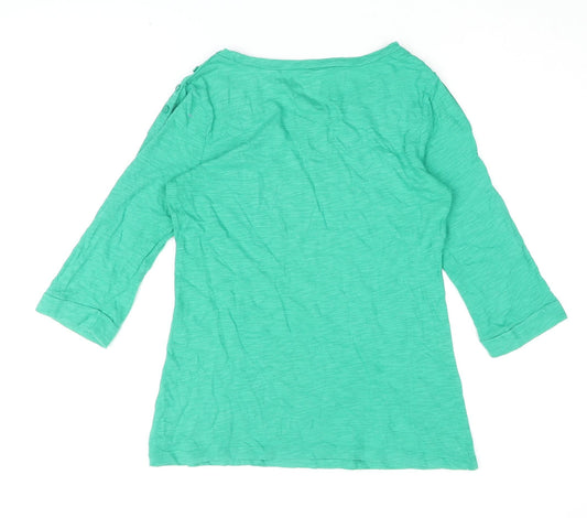 Gap Women's Green 3/4 Sleeve T-Shirt, Size M