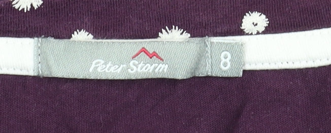 Peter Storm Women's Purple Polka Dot T-Shirt Size 8