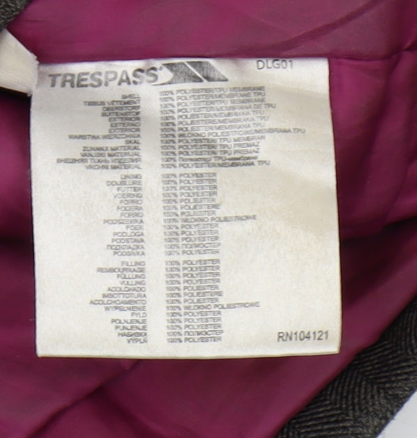 Trespass Women's Brown Parka Jacket Size L for Autumn