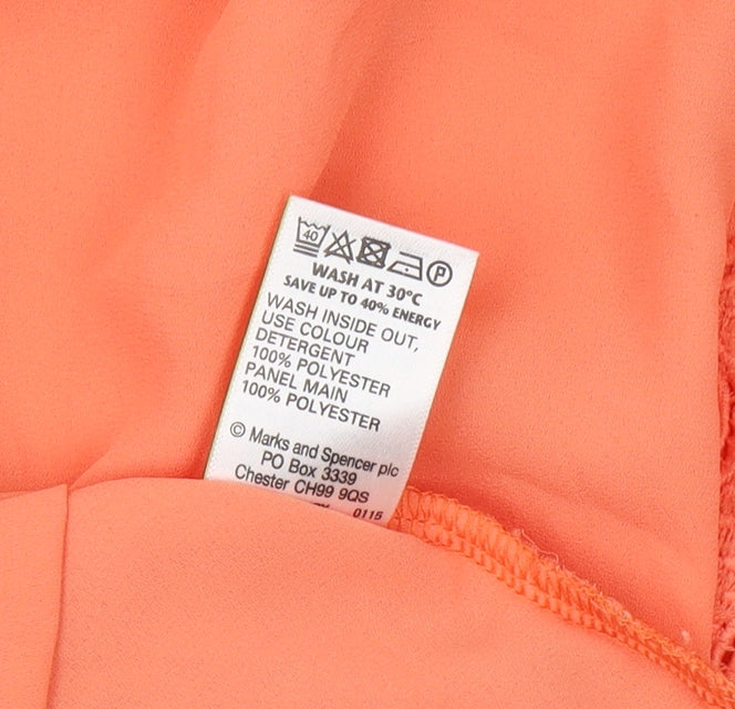 Marks and Spencer Women's Orange Blouse Size 10