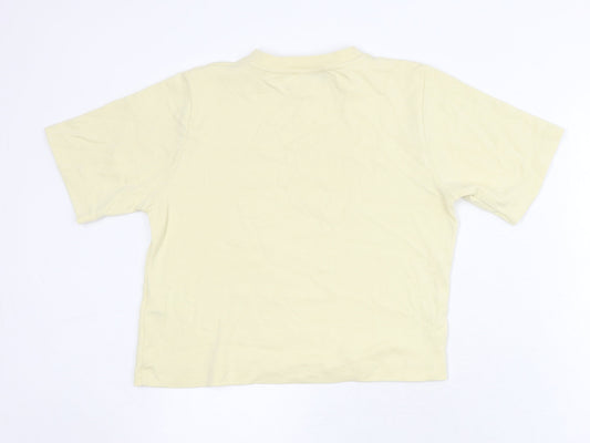 Womens UK Size XS Mint Velvet Beige 100% Cotton T-Shirt