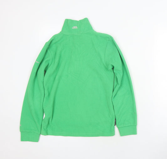 Trespass Boys Green Fleece Pullover, Long Sleeve, Size 9-10