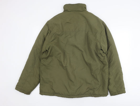 Carabou Men's Green Puffer Jacket M Winter Warm
