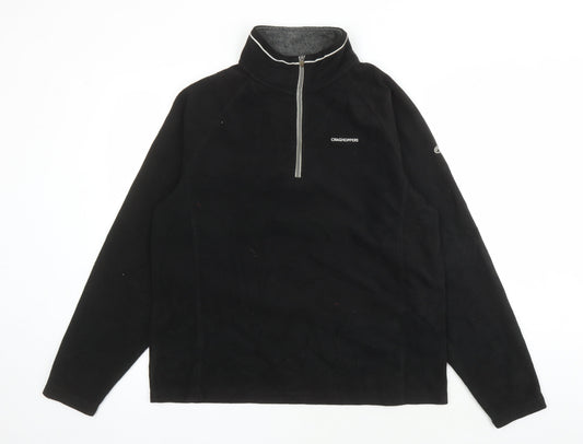 Craghoppers Men's Black 1/4 Zip Fleece Sweatshirt - Size L
