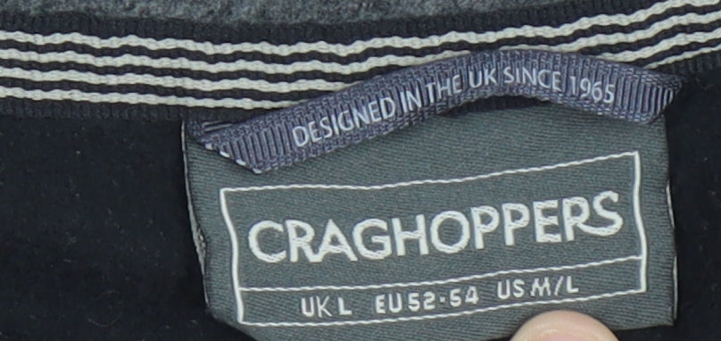 Craghoppers Men's Black 1/4 Zip Fleece Sweatshirt - Size L