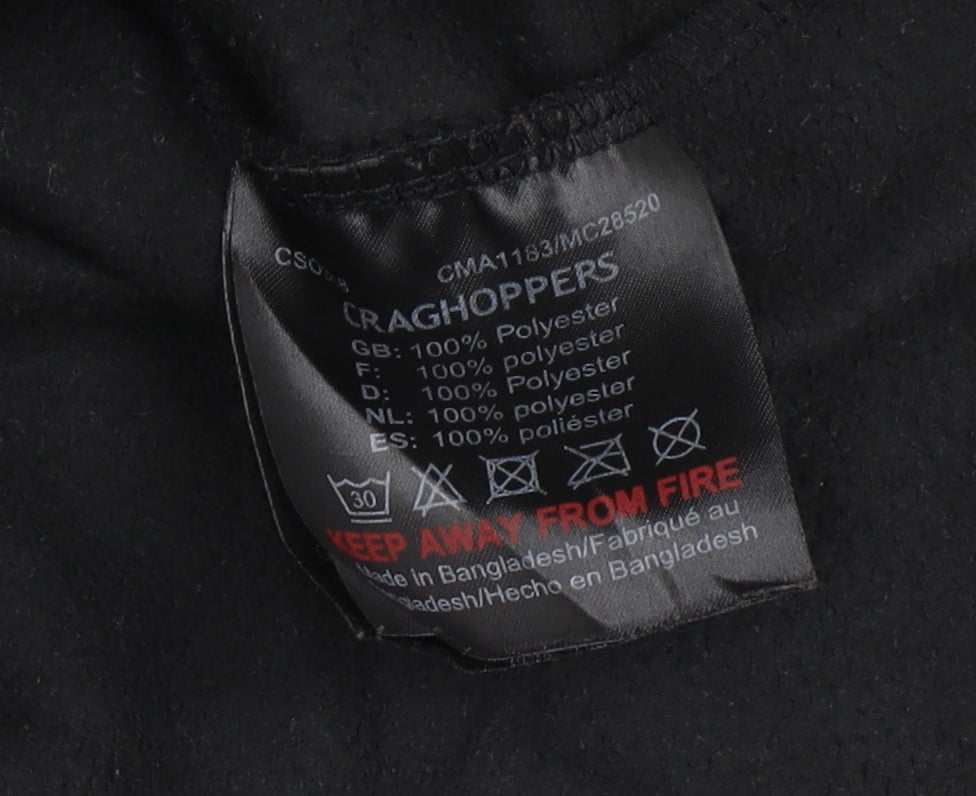 Craghoppers Men's Black 1/4 Zip Fleece Sweatshirt - Size L