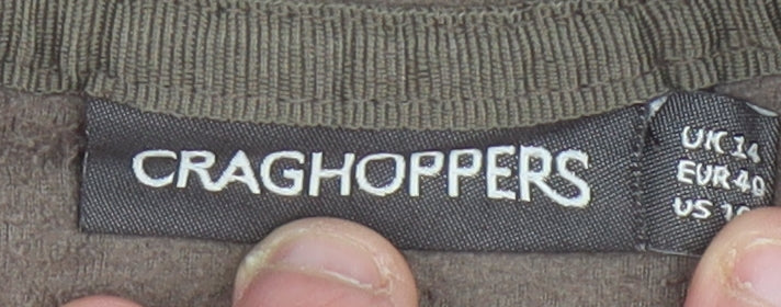 Craghoppers Brown Unisex Henley Sweatshirt Size 14