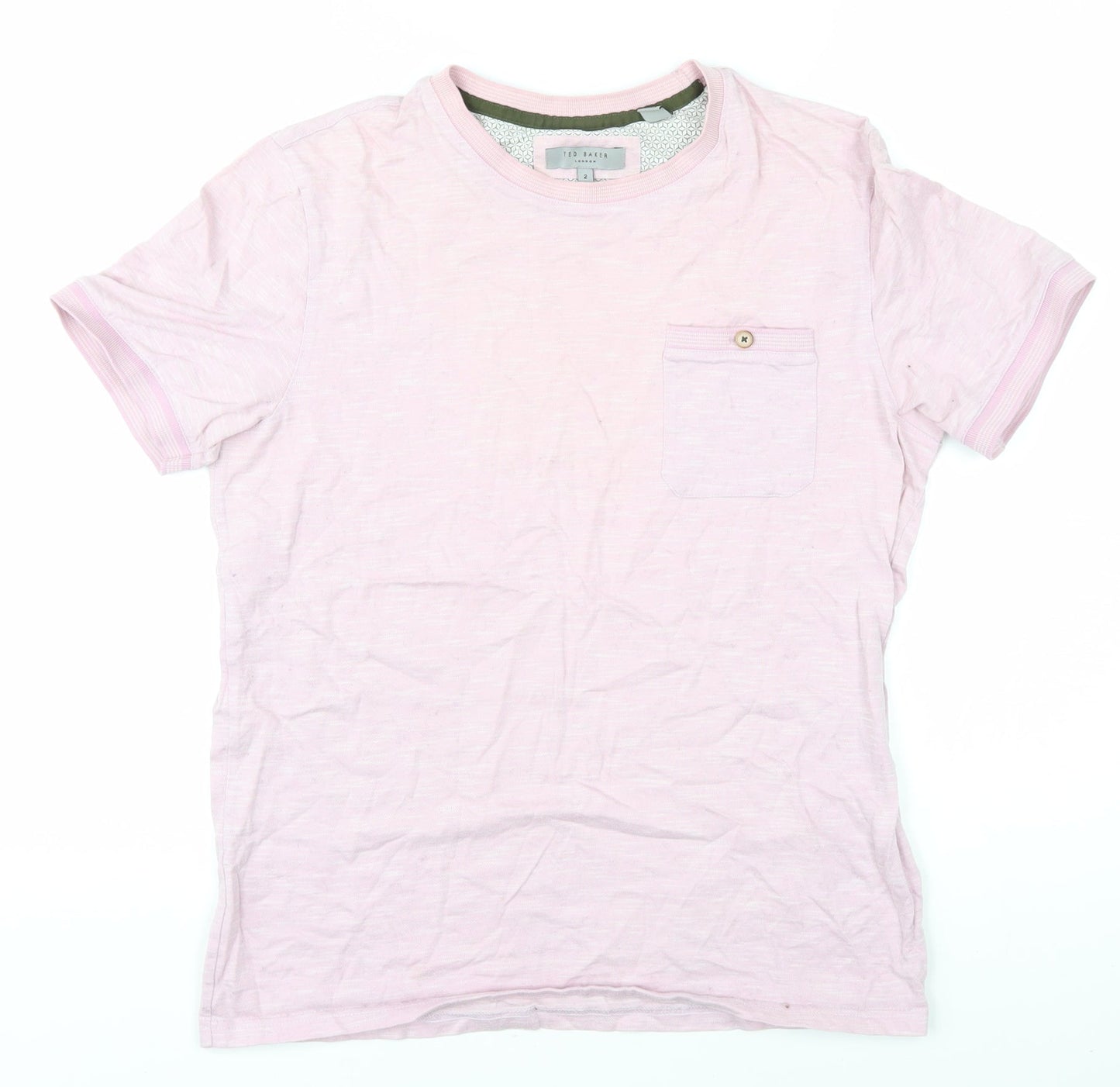 Ted Baker Women's Pink Basic Crew Neck T-Shirt Size 2