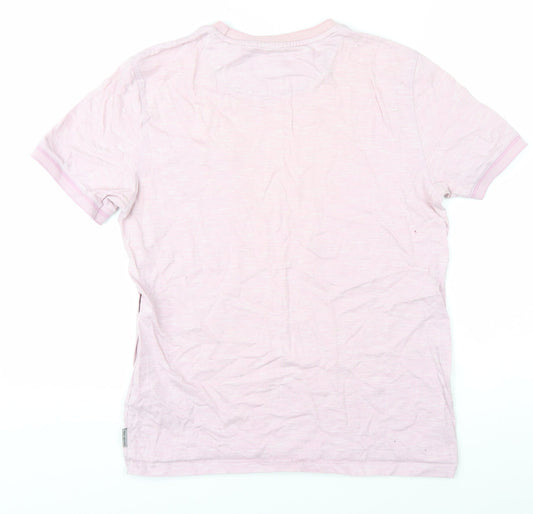 Womens UK Size 2 Ted Baker Pink 100% Cotton T-Shirt