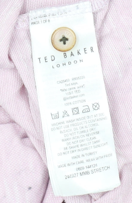 Ted Baker Women's Pink Basic Crew Neck T-Shirt Size 2