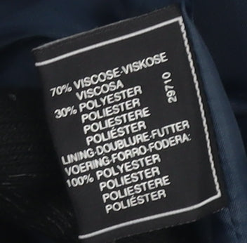 Brand and care label for C&A Women’s Blue Blazer, size UK 14, Business Casual