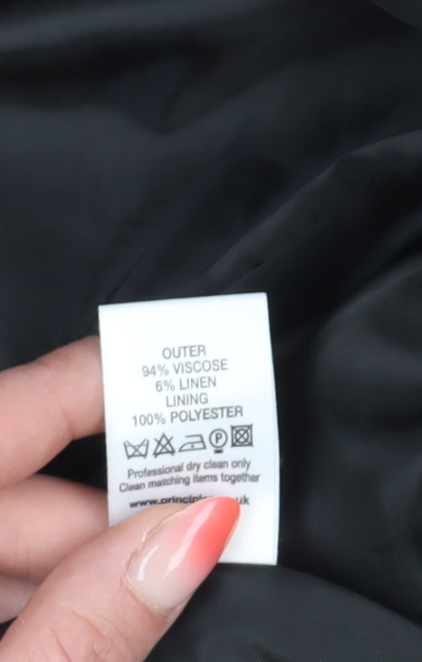 Brand and care label for Principles Women's Grey Bouclé Suit Jacket, size 12