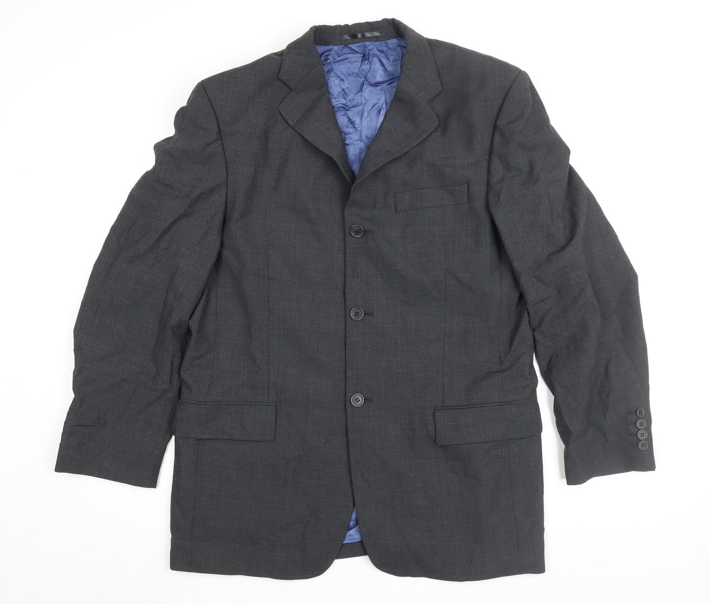 Daniel Hechter Men's Black Single-Breasted Blazer 38