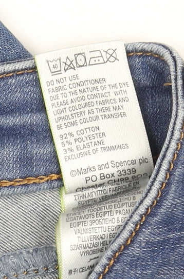 Marks and Spencer Women's Blue Skinny Jeans, Size 8