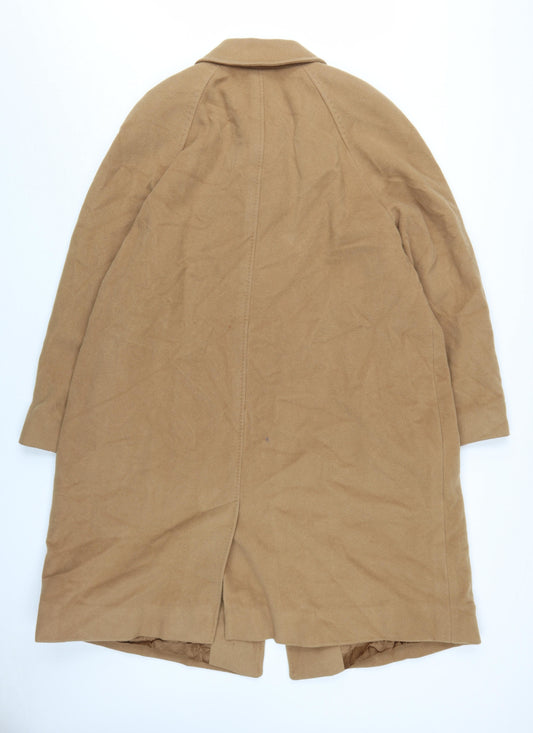 Quattro più Women's Beige Wool Cashmere Overcoat Size 16