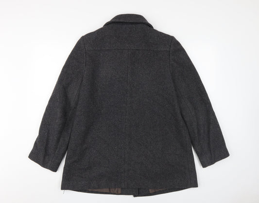 Littlewoods Women's Grey Wool Coat, Size 14