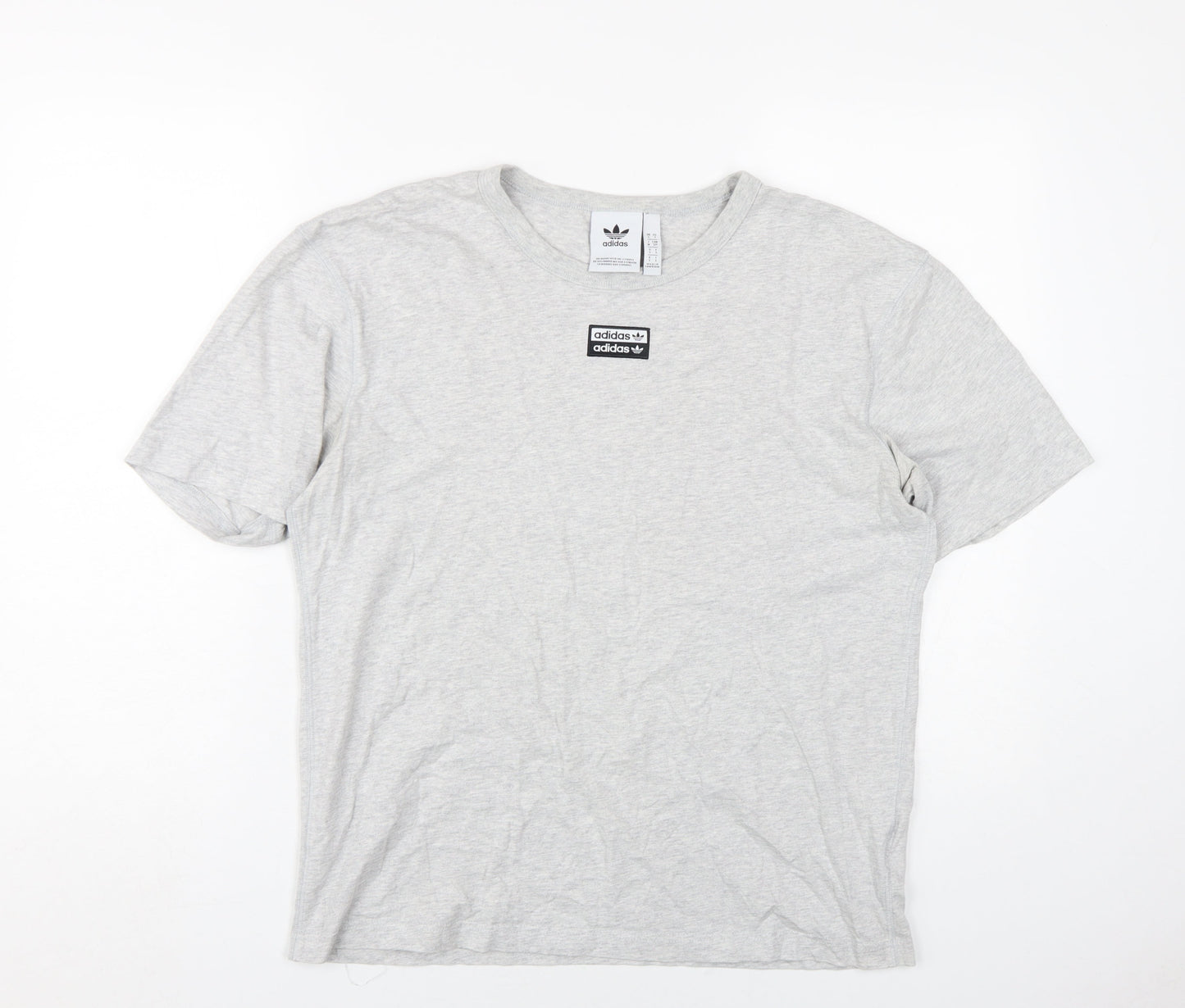 Adidas Unisex Grey T-Shirt M Crew Neck Casual