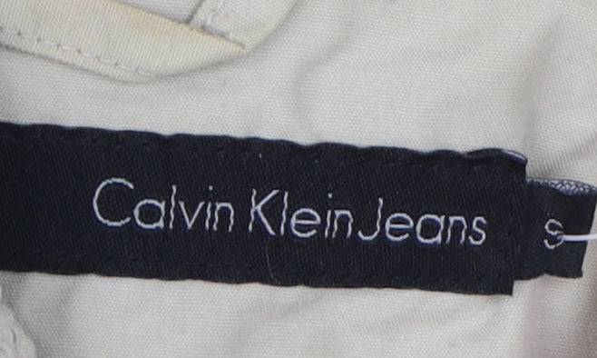 Calvin Klein Women Beige Trench Coat Size S Casual Stylish