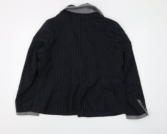 Marks and Spencer Women's Black Pinstripe Blazer