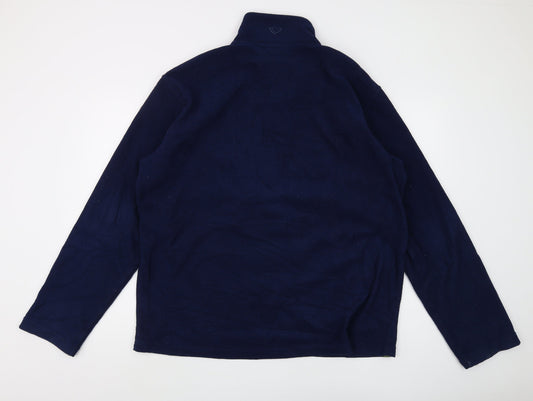 Brasher Men's Blue 1/2 Zip Fleece Sweatshirt XL