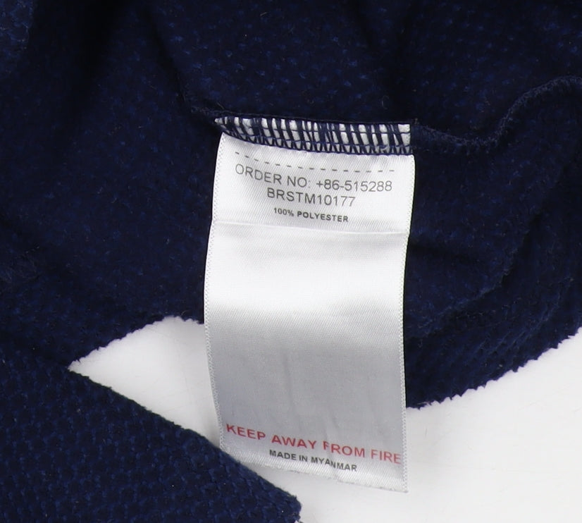 Brasher Men's Blue 1/2 Zip Fleece Sweatshirt XL