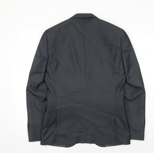 Next Men's Black Suit Jacket 38 Regular Fit