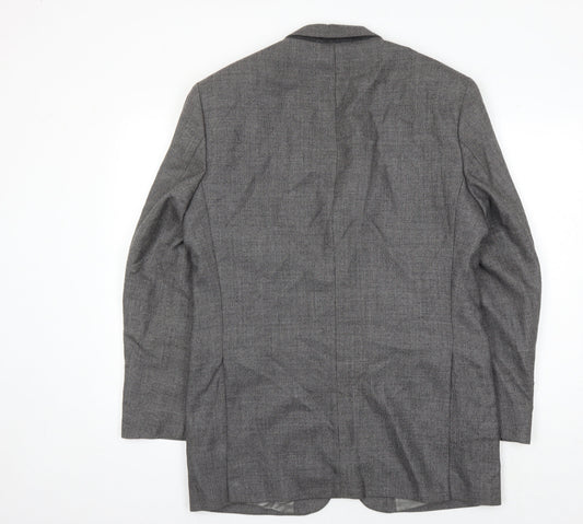 Marks & Spencer Men's Grey Wool Blazer, Size 38R, Formal Wear