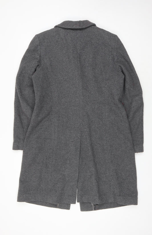 Newhouse Women's Grey Wool Mid-Length Overcoat Size 10