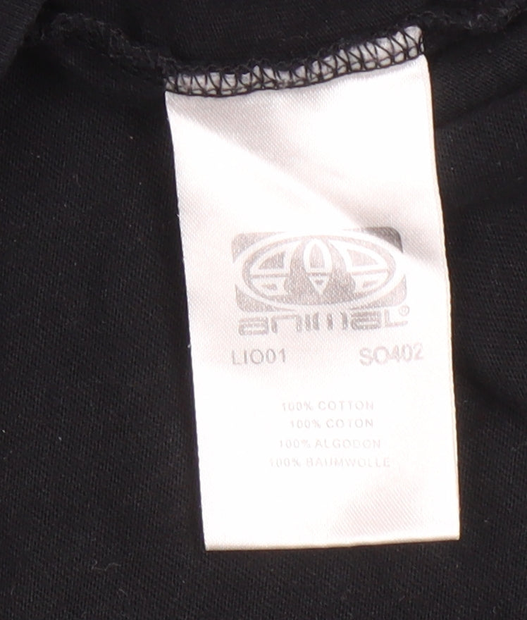 Animal Women's Black T-Shirt Size 10 Regular Fit