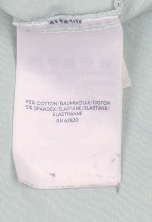 Lands' End Women's Blue Long Sleeve Basic T-Shirt, L