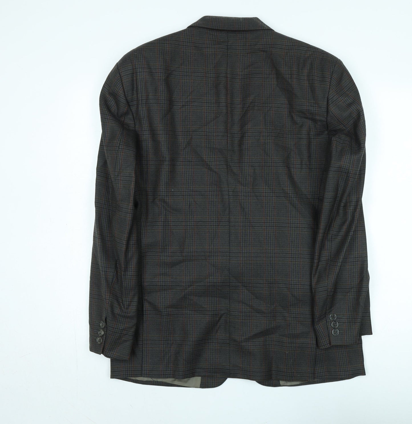 Pierre Cardin Men's Grey Plaid Blazer, Size 40R, Formal Wear