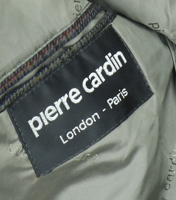 Pierre Cardin Men's Grey Plaid Blazer, Size 40R, Formal Wear