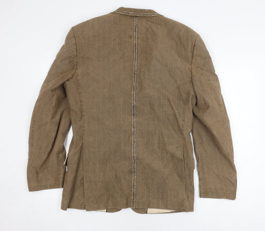 River Island Women's Brown Blazer S Pinstripe