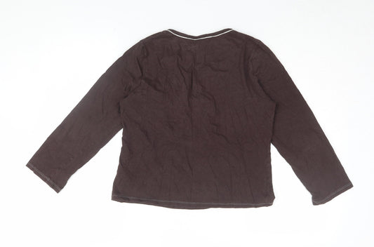Marks & Spencer Women's Brown Christmas Pyjama Top 12