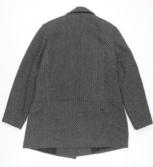 BHS Women's Grey Pea Coat Size 16 Classic Style