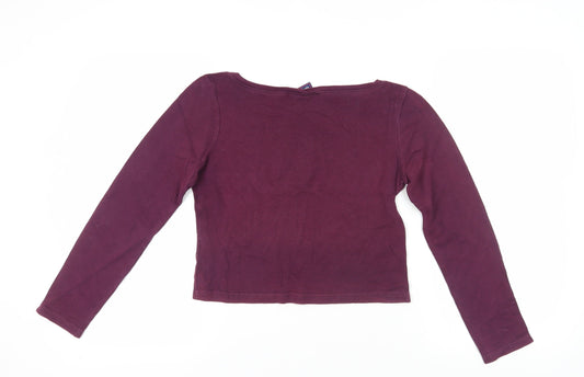 Womens UK Size M Kangol Purple Cotton T-Shirt