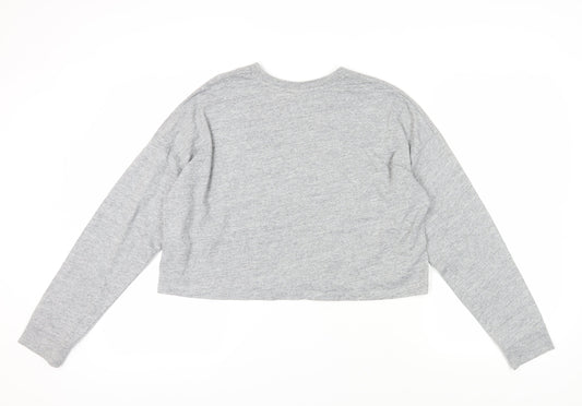 Superdry Women's Grey Cropped T-Shirt Size 16