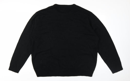 Joe Browns Men's Black 2XL Christmas Jumper