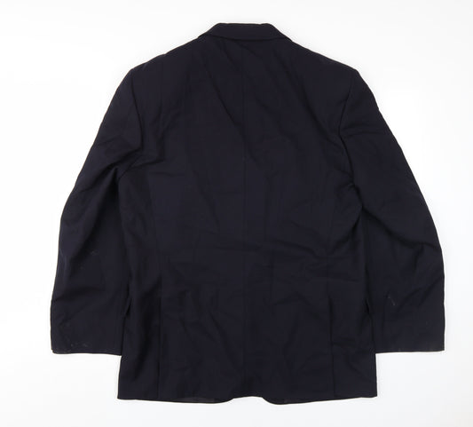 Jaeger Men's Black Blazer Regular Fit Size 52R