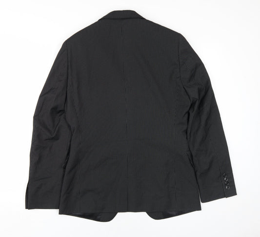 H&M Men's Black Striped Blazer, Size 36R